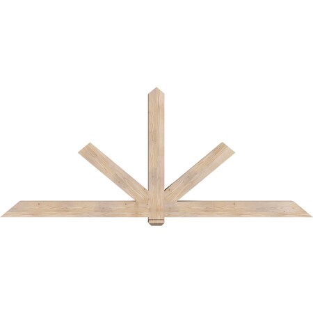 Ekena Millwork Kennewick Smooth Timber Gable Bracket, Douglas Fir, 108"W x 45"H x 5 1/2"D x 5 1/2"F, 10/12 Pitch GBW108X45X0606KEN00SDF